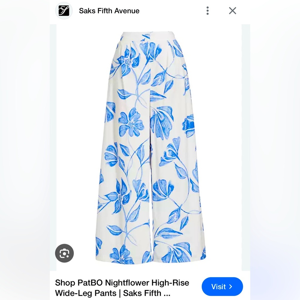 PatBo Nightflower Wide-leg Pants Brand New w/ tags